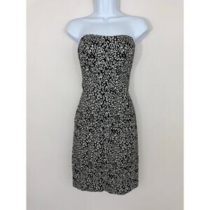 Trina Turk Strapless Cheetah Print Mini Dress Small Approx